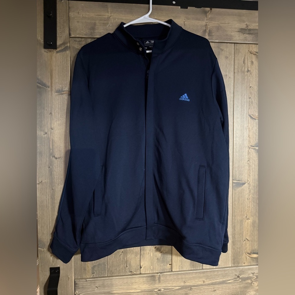 Adidas Golf Full Zip Performance Jacket Navy Blue Men’s Size M